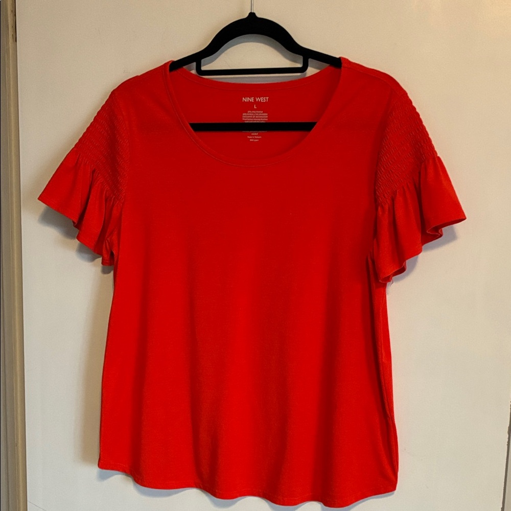 Nine West Short Sleeve Top, size large